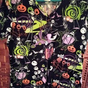 XS Nightmare Before Christmas Scrub Top